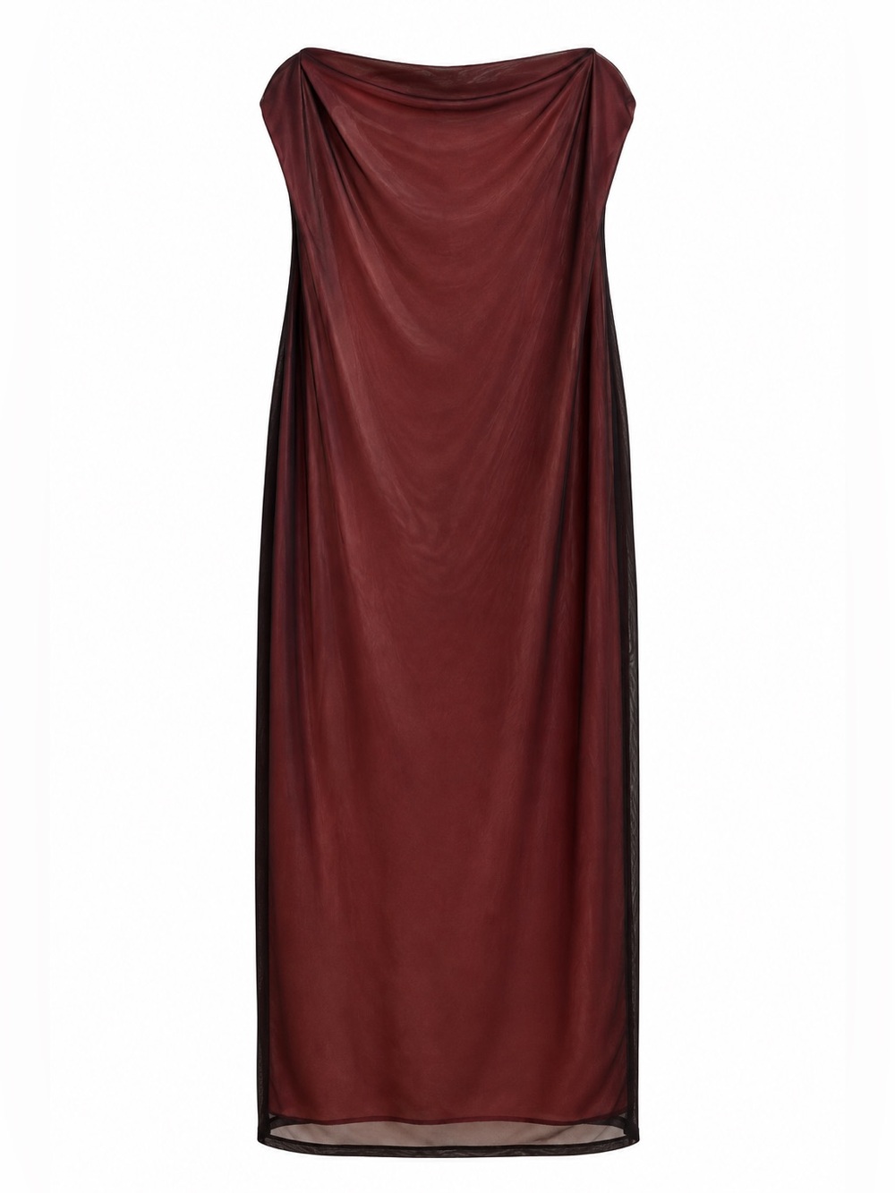 Wild Fable Coral Black Mesh Strapless Tube Midi Dress – Size Medium EUC